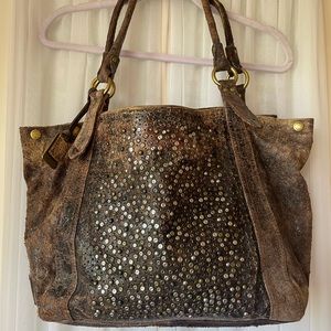 Frye Deborah distressed leather handbag